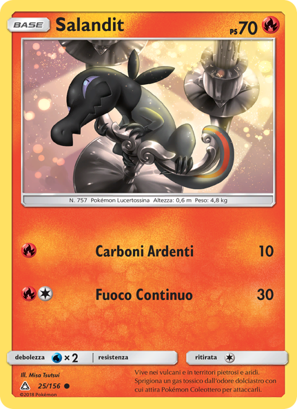 Salandit 025/173 — Ultra Prism (Italian Pokémon TCG card)