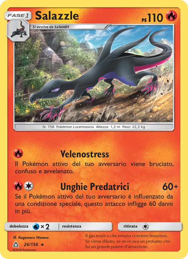 Salazzle 026/173 — Ultra Prism (Italian Pokémon TCG card)