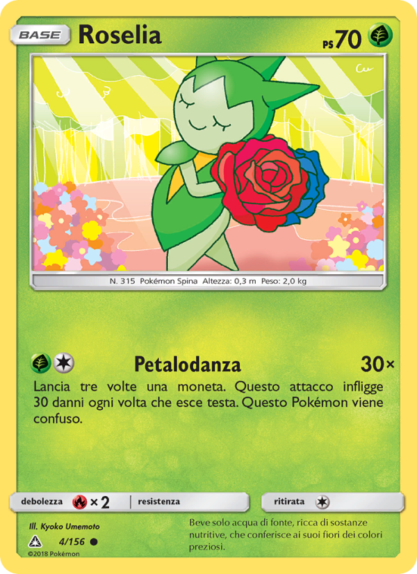 Roselia 004/173 — Ultra Prism (Italian Pokémon TCG card)