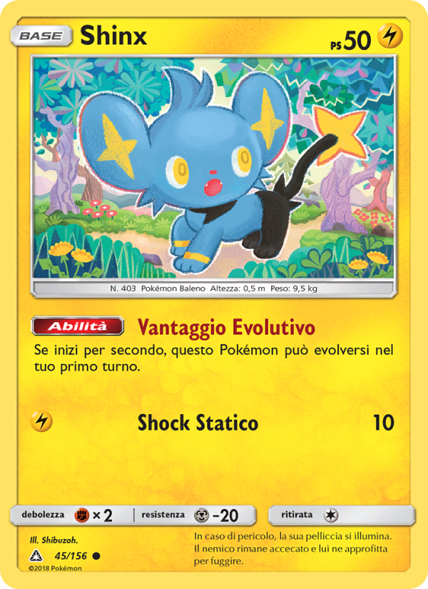Shinx 045/173 — Ultra Prism (Italian Pokémon TCG card)