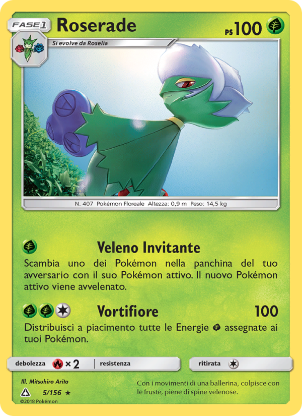Roserade 005/173 — Ultra Prism (Italian Pokémon TCG card)