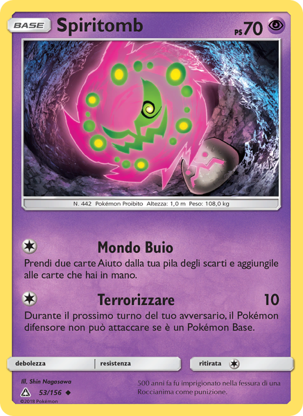 Spiritomb 053/173 — Ultra Prism (Italian Pokémon TCG card)