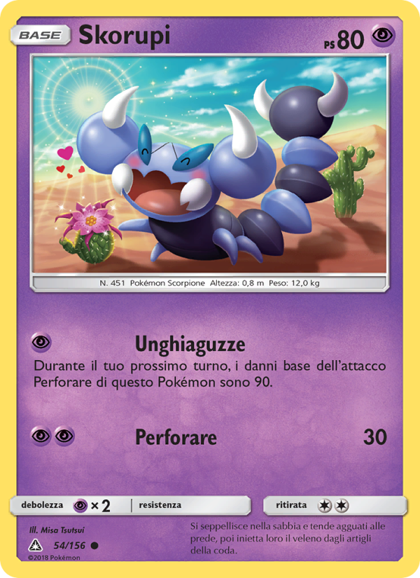 Skorupi 054/173 — Ultra Prism (Italian Pokémon TCG card)