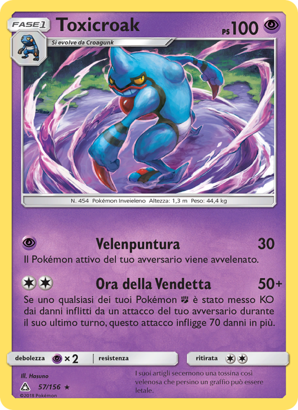 Toxicroak 057/173 — Ultra Prism (Italian Pokémon TCG card)