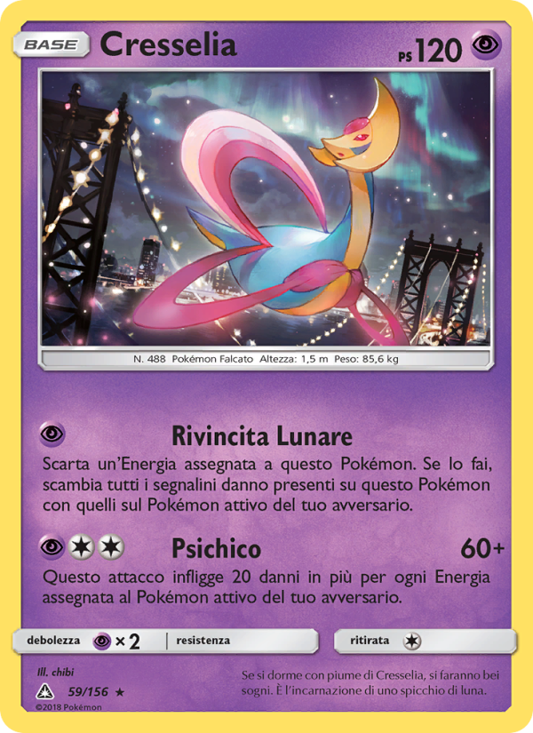 Cresselia 059/173 — Ultra Prism (Italian Pokémon TCG card)