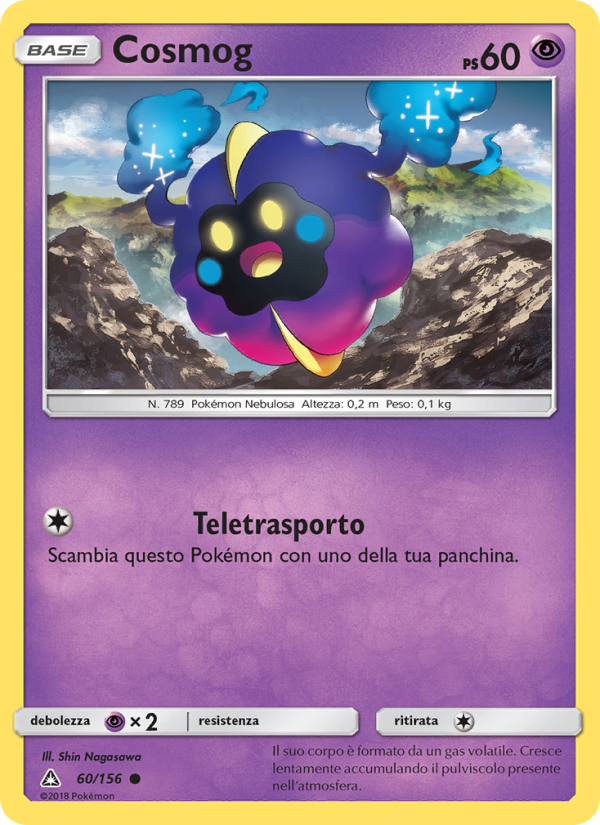 Cosmog 060/173 — Ultra Prism (Italian Pokémon TCG card)