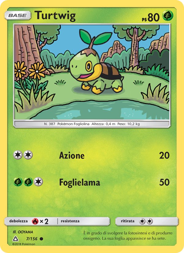 Turtwig 007/173 — Ultra Prism (Italian Pokémon TCG card)