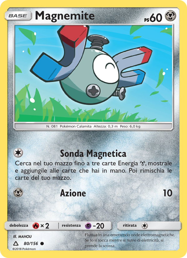 Magnemite 080/173 — Ultra Prism (Italian Pokémon TCG card)