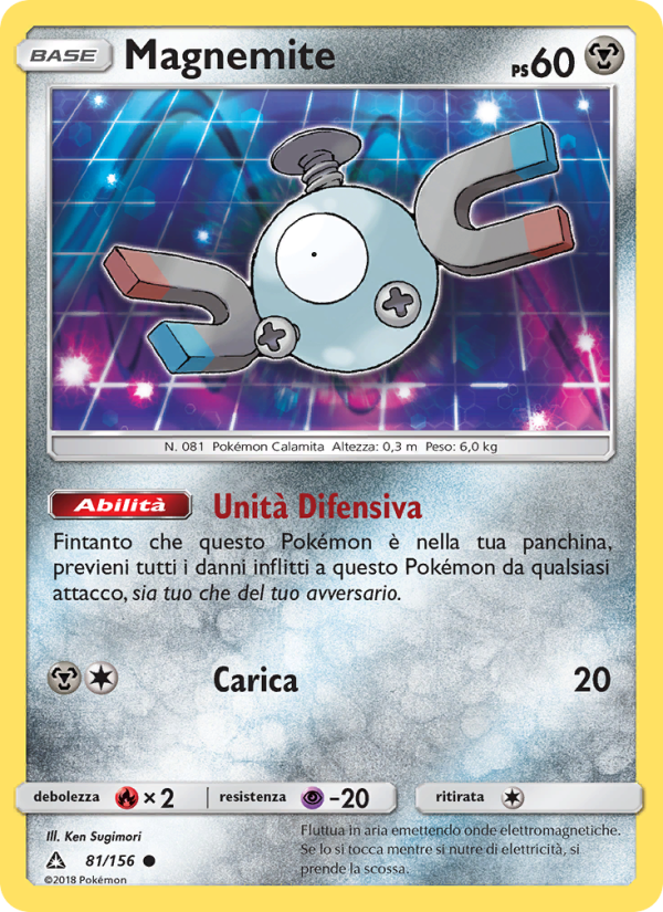 Magnemite 081/173 — Ultra Prism (Italian Pokémon TCG card)