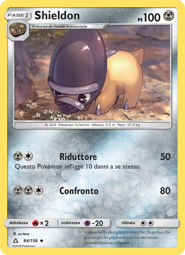 Shieldon 084/173 — Ultra Prism (Italian Pokémon TCG card)