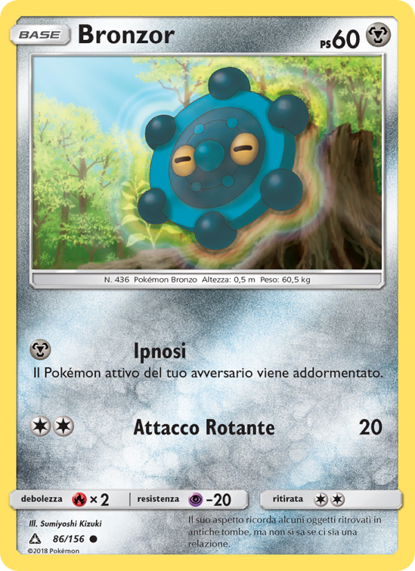 Bronzor 086/173 — Ultra Prism (Italian Pokémon TCG card)