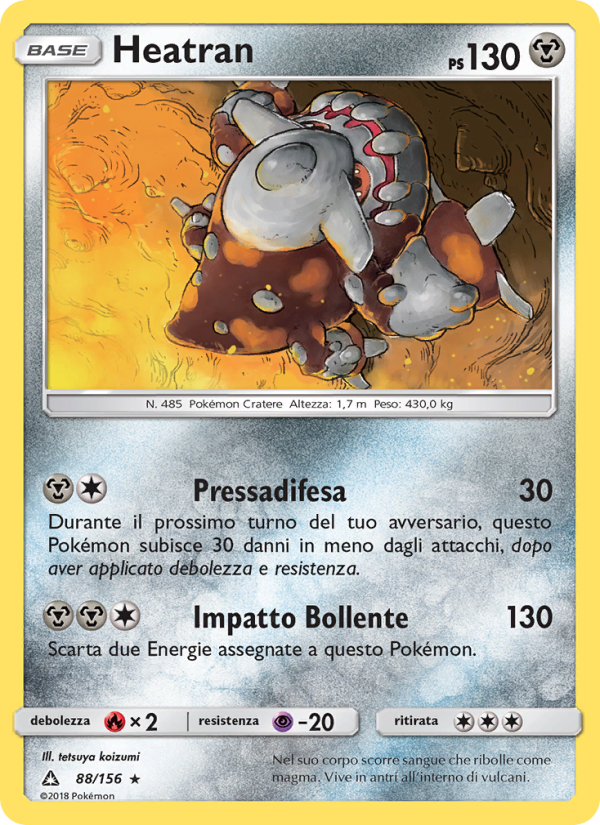 Heatran 088/173 — Ultra Prism (Italian Pokémon TCG card)