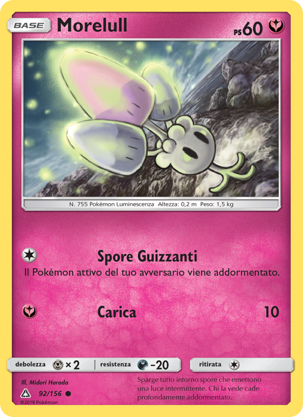 Morelull 092/173 — Ultra Prism (Italian Pokémon TCG card)