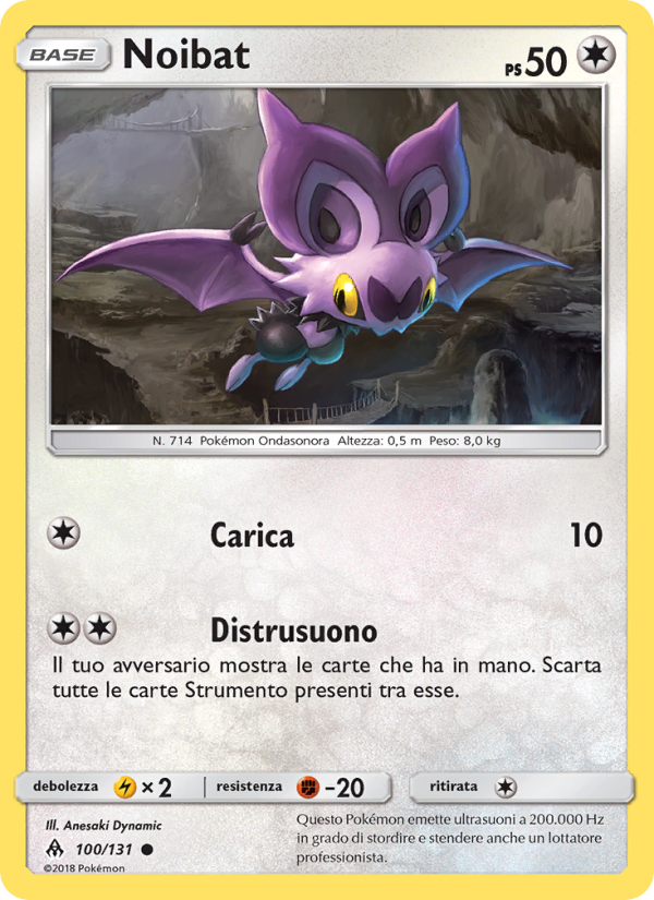 Noibat 100/146 — Grauen Der Lichtfinsternis (Italian Pokémon TCG card)
