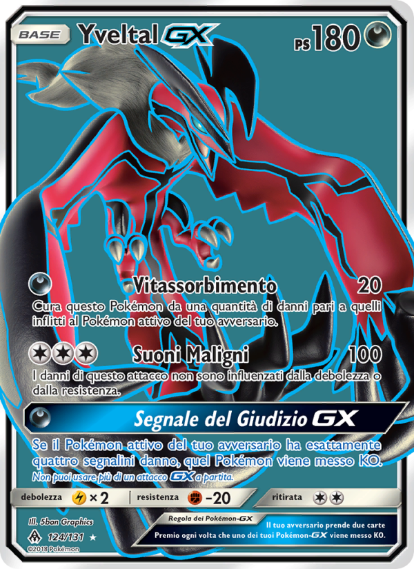 Yveltal GX 124/146 — Grauen Der Lichtfinsternis (Italian Pokémon TCG card)