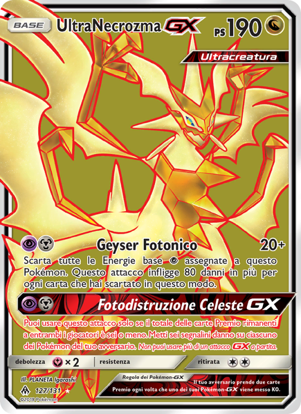 UltraNecrozma GX 127/146 — Grauen Der Lichtfinsternis (Italian Pokémon TCG card)