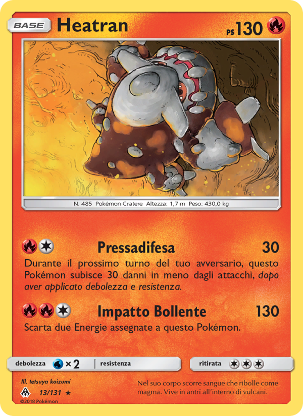 Heatran 013/146 — Grauen Der Lichtfinsternis (Italian Pokémon TCG card)