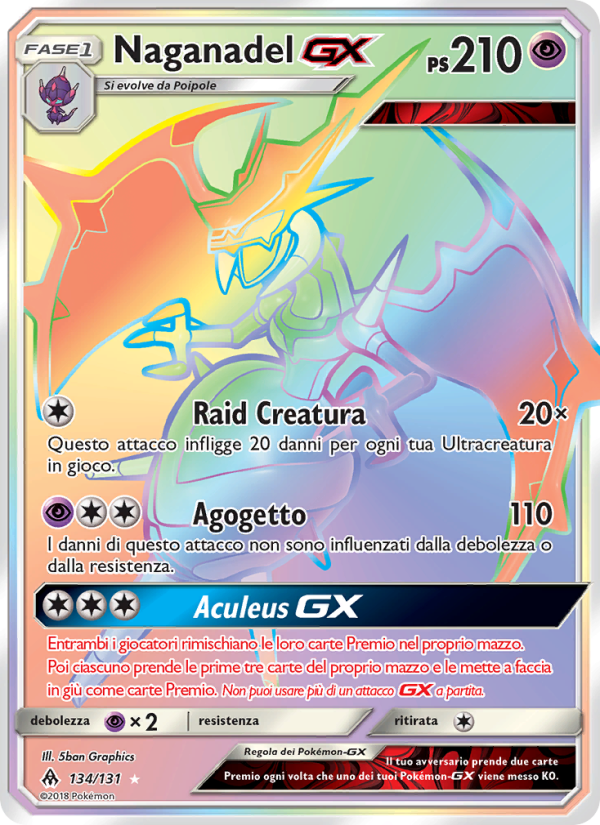 Naganadel GX 134/146 — Grauen Der Lichtfinsternis (Italian Pokémon TCG card)