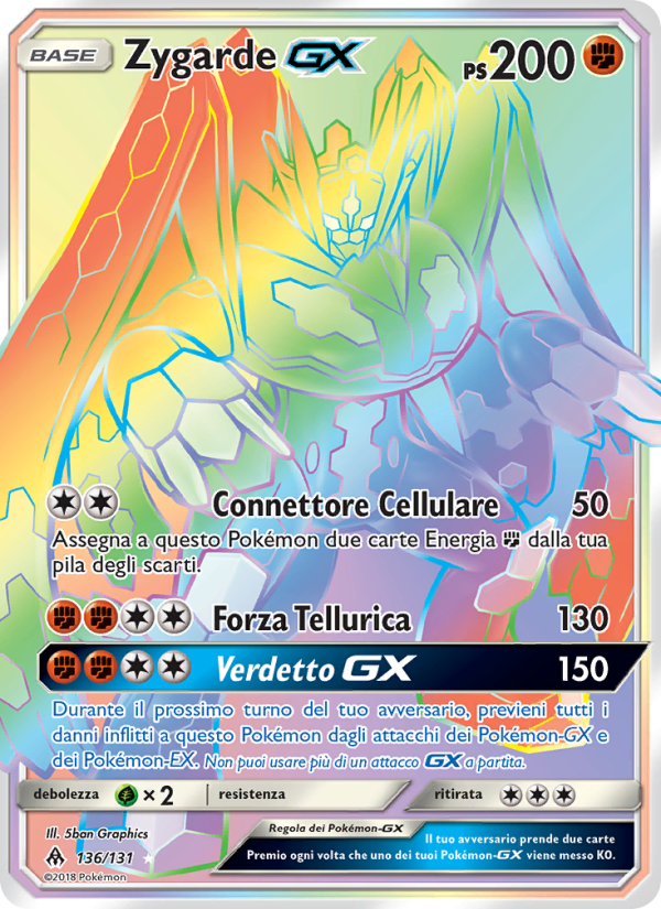 Zygarde GX 136/146 — Grauen Der Lichtfinsternis (Italian Pokémon TCG card)