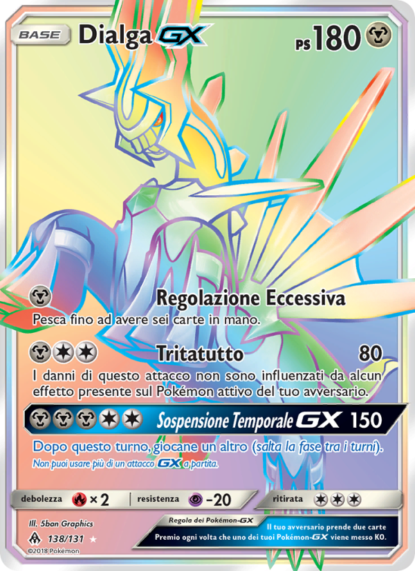 Dialga GX 138/146 — Grauen Der Lichtfinsternis (Italian Pokémon TCG card)