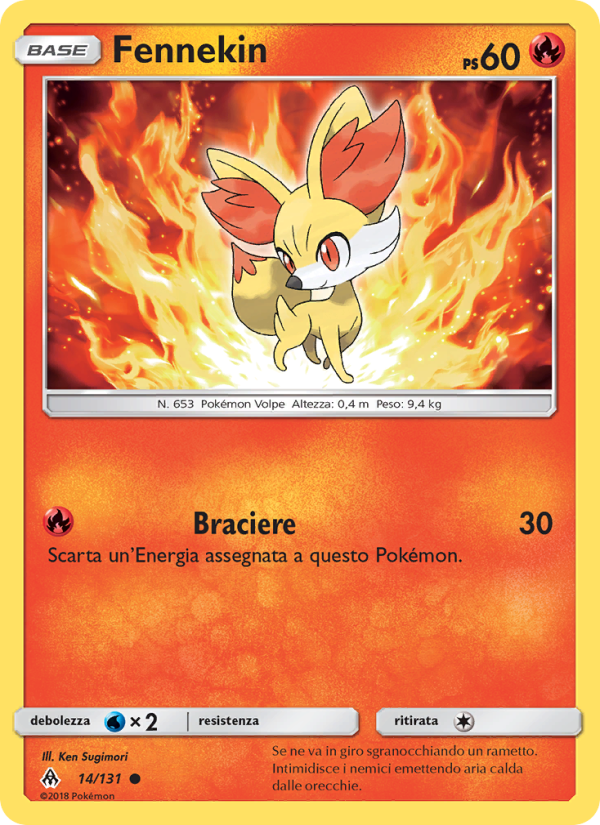 Fennekin 014/146 — Grauen Der Lichtfinsternis (Italian Pokémon TCG card)