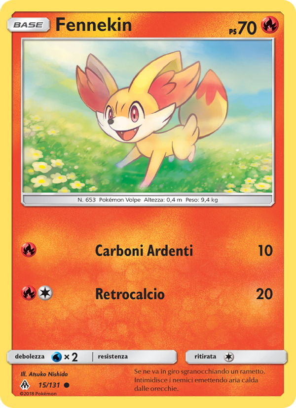 Fennekin 015/146 — Grauen Der Lichtfinsternis (Italian Pokémon TCG card)