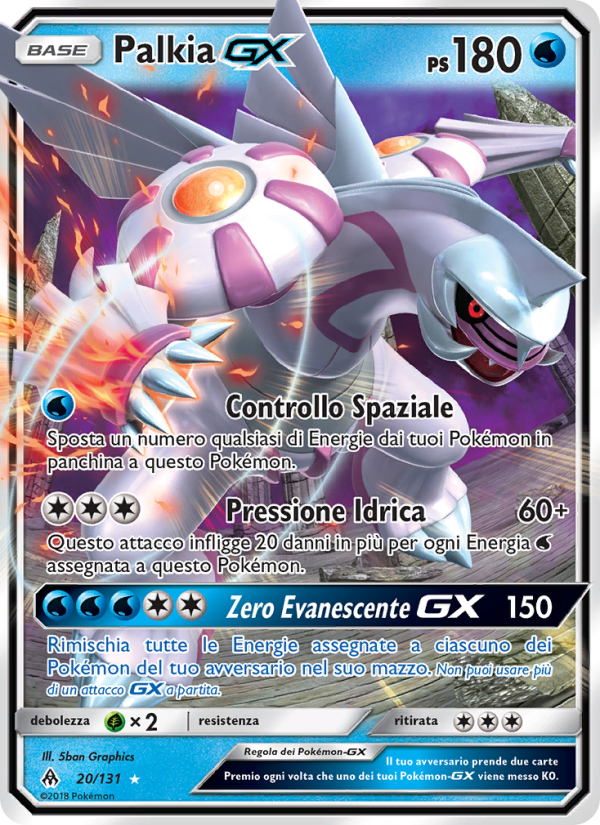 Palkia GX 020/146 — Grauen Der Lichtfinsternis (Italian Pokémon TCG card)