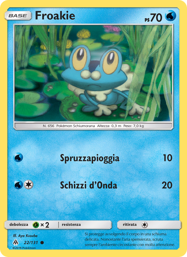 Froakie 022/146 — Grauen Der Lichtfinsternis (Italian Pokémon TCG card)