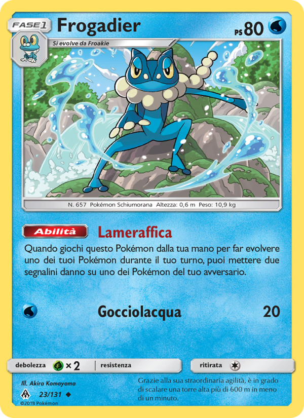 Frogadier 023/146 — Grauen Der Lichtfinsternis (Italian Pokémon TCG card)