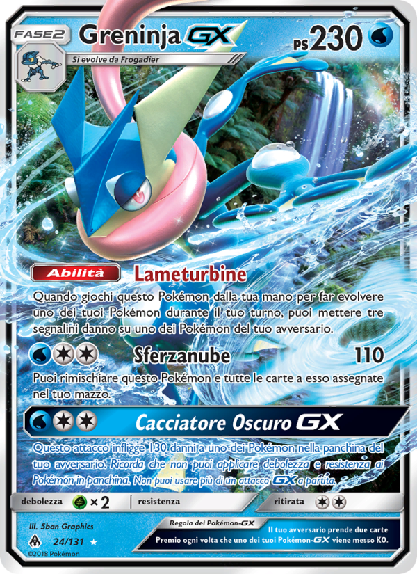 Greninja GX 024/146 — Grauen Der Lichtfinsternis (Italian Pokémon TCG card)