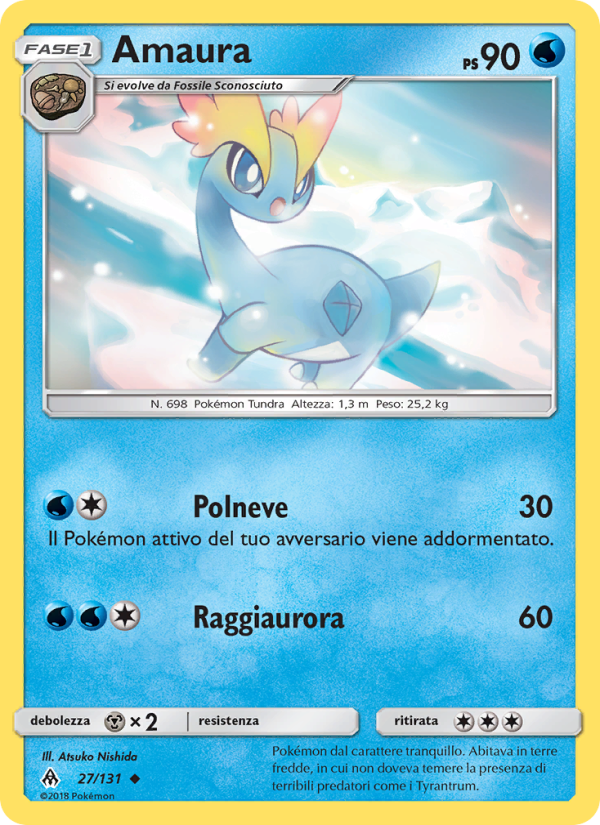 Amaura 027/146 — Grauen Der Lichtfinsternis (Italian Pokémon TCG card)