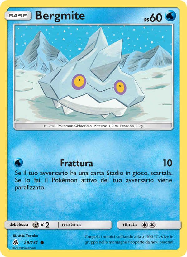 Bergmite 029/146 — Grauen Der Lichtfinsternis (Italian Pokémon TCG card)