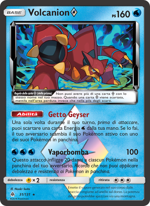 Volcanion ◇ 031/146 — Grauen Der Lichtfinsternis (Italian Pokémon TCG card)