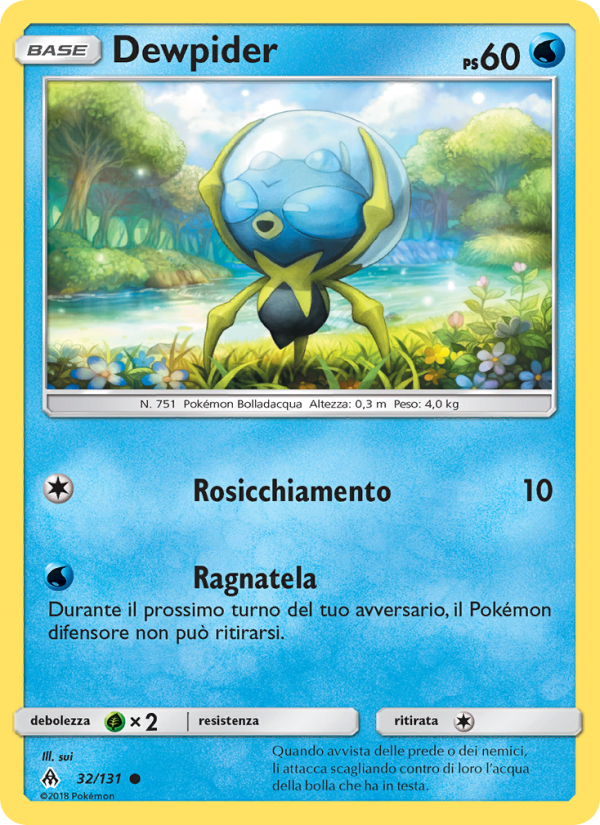Dewpider 032/146 — Grauen Der Lichtfinsternis (Italian Pokémon TCG card)