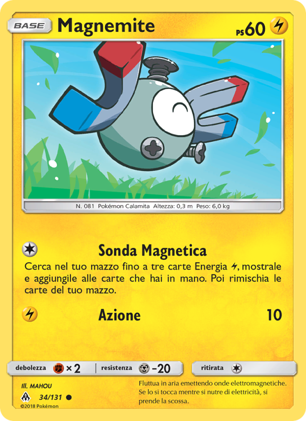Magnemite 034/146 — Grauen Der Lichtfinsternis (Italian Pokémon TCG card)