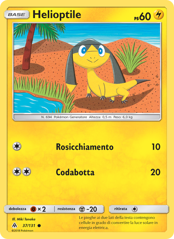 Helioptile 037/146 — Grauen Der Lichtfinsternis (Italian Pokémon TCG card)