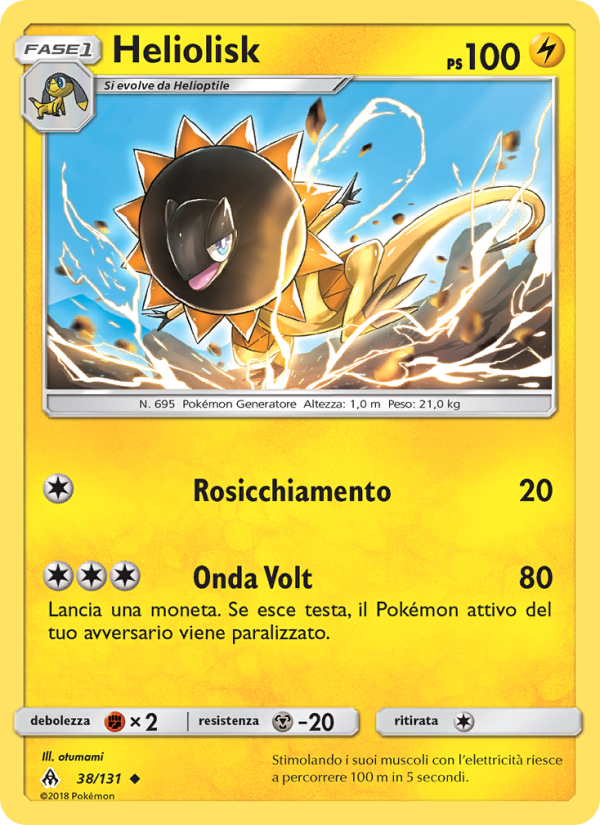 Heliolisk 038/146 — Grauen Der Lichtfinsternis (Italian Pokémon TCG card)