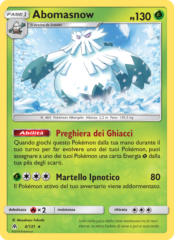 Abomasnow 004/146 — Grauen Der Lichtfinsternis (Italian Pokémon TCG card)