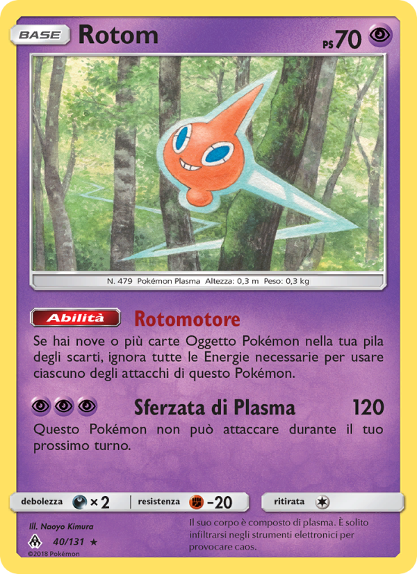 Rotom 040/146 — Grauen Der Lichtfinsternis (Italian Pokémon TCG card)