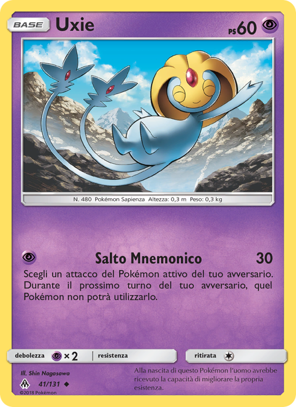 Uxie 041/146 — Grauen Der Lichtfinsternis (Italian Pokémon TCG card)