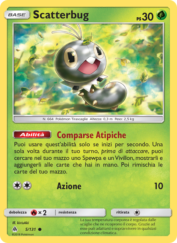 Scatterbug 005/146 — Grauen Der Lichtfinsternis (Italian Pokémon TCG card)