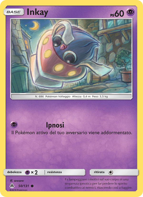 Inkay 050/146 — Grauen Der Lichtfinsternis (Italian Pokémon TCG card)