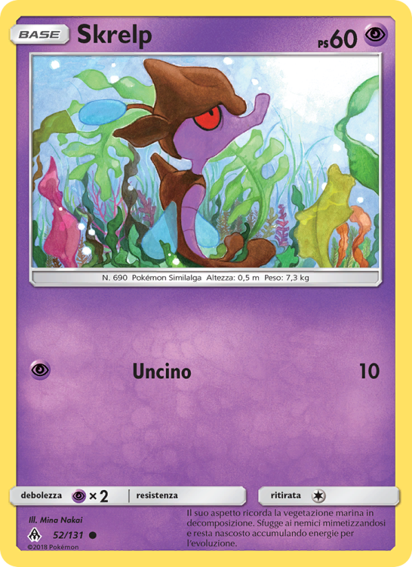 Skrelp 052/146 — Grauen Der Lichtfinsternis (Italian Pokémon TCG card)