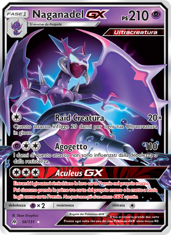 Naganadel GX 056/146 — Grauen Der Lichtfinsternis (Italian Pokémon TCG card)