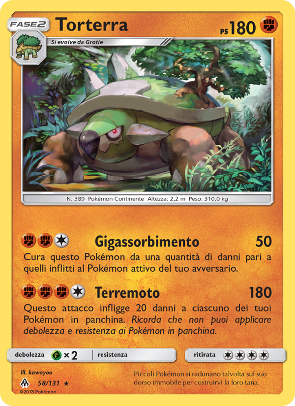Torterra 058/146 — Grauen Der Lichtfinsternis (Italian Pokémon TCG card)