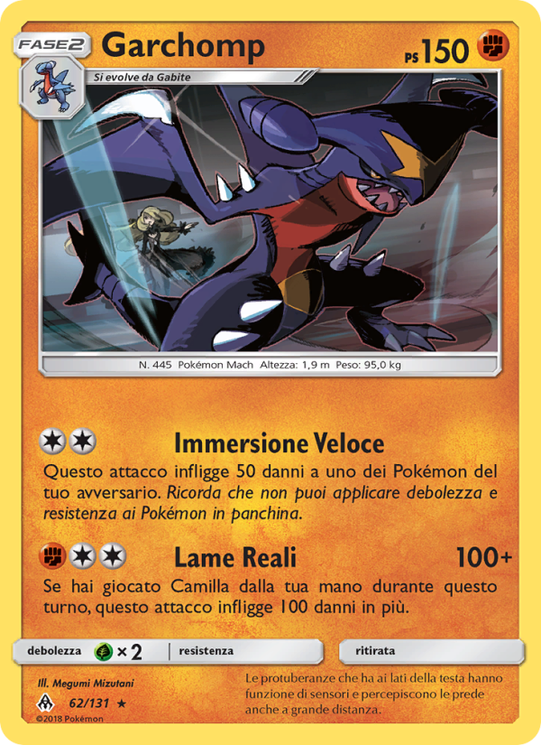 Garchomp 062/146 — Grauen Der Lichtfinsternis (Italian Pokémon TCG card)