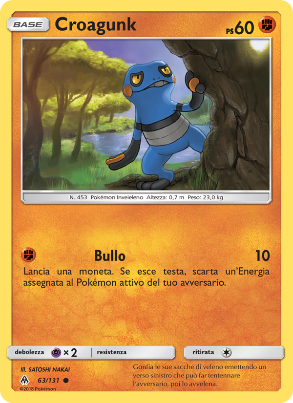 Croagunk 063/146 — Grauen Der Lichtfinsternis (Italian Pokémon TCG card)