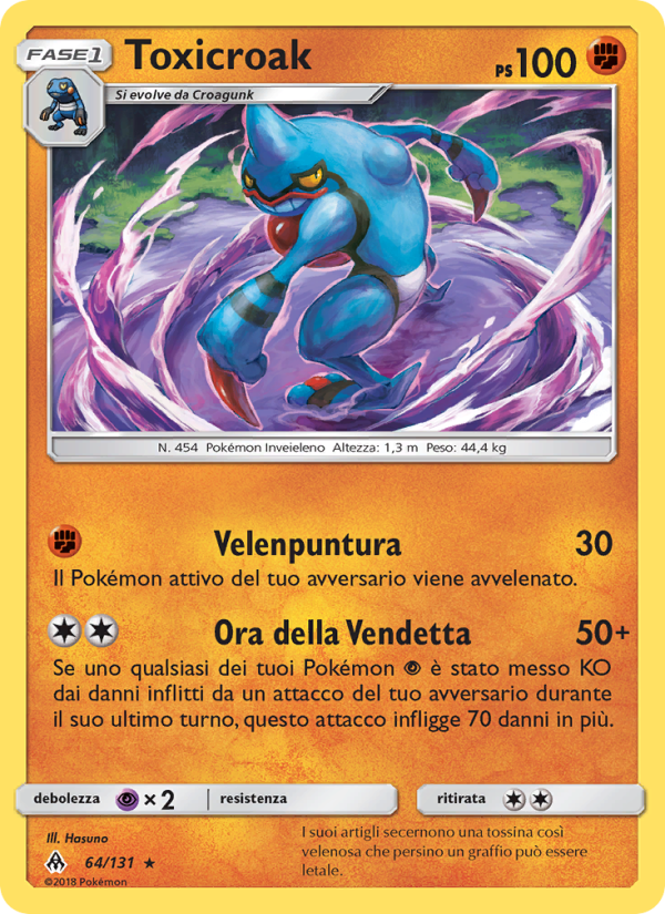 Toxicroak 064/146 — Grauen Der Lichtfinsternis (Italian Pokémon TCG card)