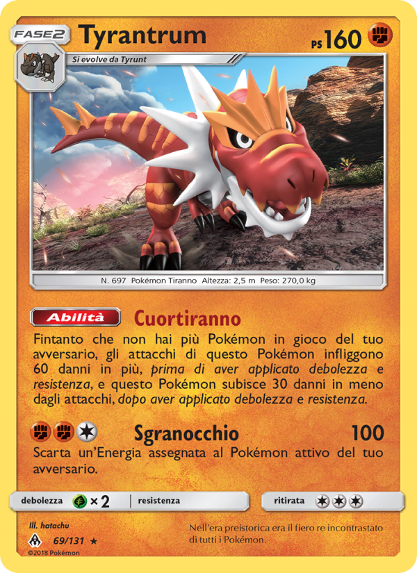 Tyrantrum 069/146 — Grauen Der Lichtfinsternis (Italian Pokémon TCG card)