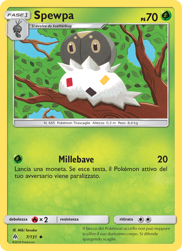 Spewpa 007/146 — Grauen Der Lichtfinsternis (Italian Pokémon TCG card)